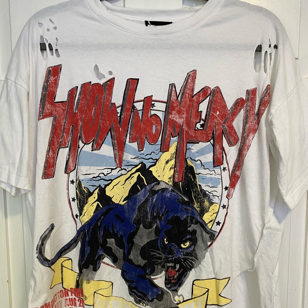 TOPSHOP Oversized Rocker Tee - Picture 4 of 5